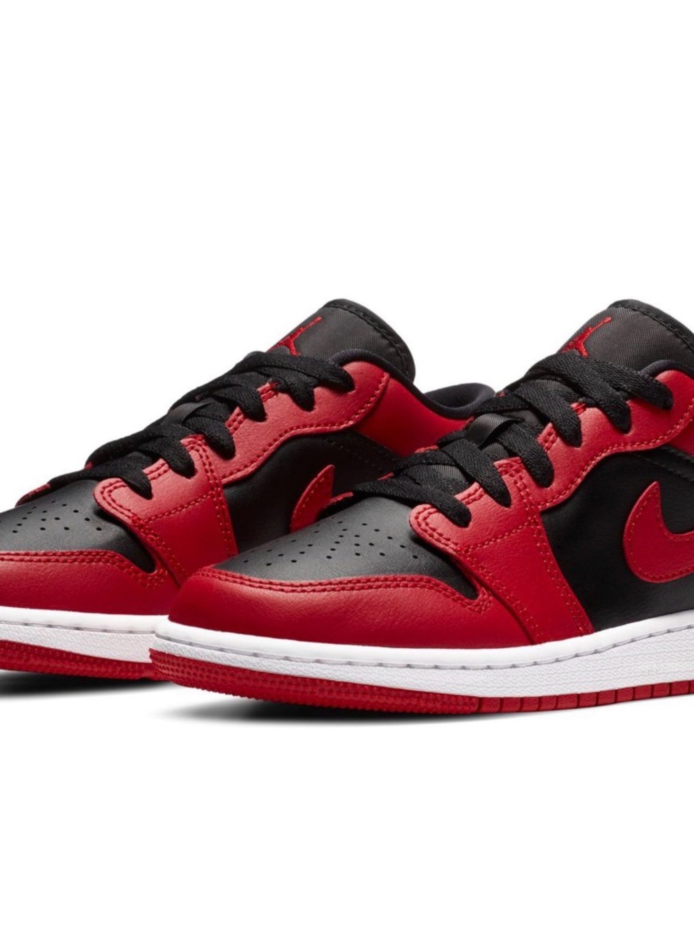 Nike Air Jordan 1 Low in Black and Red